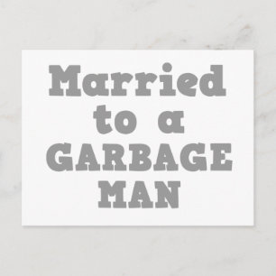 CARTE POSTALE MARIÉ À UN GARBAGE