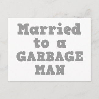 CARTE POSTALE MARIÉ À UN GARBAGE