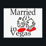 Carte Postale Marié À Vegas (Dice)<br><div class="desc">Marié À Vegas (Dice)</div>
