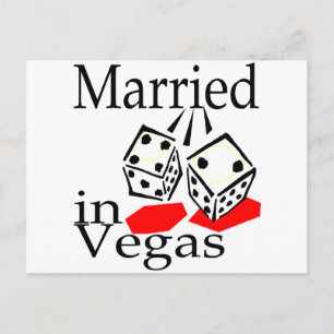 Carte Postale Marié À Vegas (Dice)