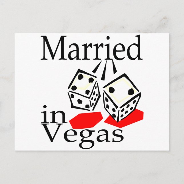 Carte Postale Marié À Vegas (Dice) (Devant)