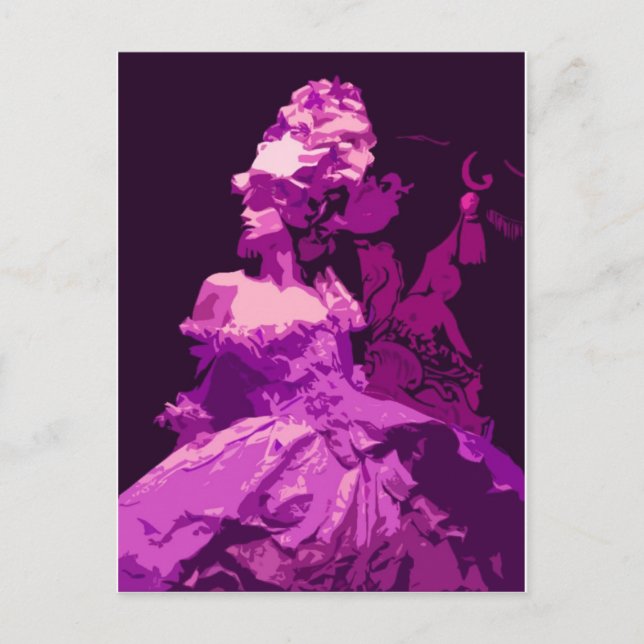 Carte Postale Marie Antionette -violet (Devant)