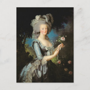 Carte Postale Marie Antoinette avec un Rose, 1783