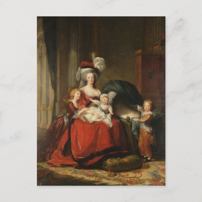 Carte Postale Marie Antoinette & Enfants Le Brun Beaux-Arts (Devant)