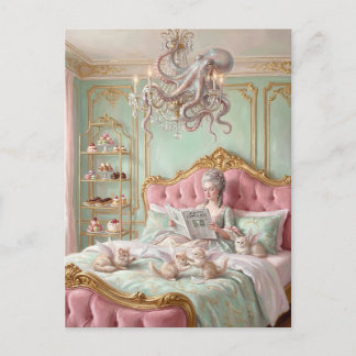 Carte Postale Marie Antoinette et la pieuvre. Surréaliste