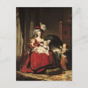 Carte Postale Marie-Antoinette et ses enfants, 1787
