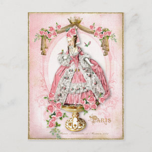 Carte Postale Marie Antoinette, Français, Paris, rose, rose, pou