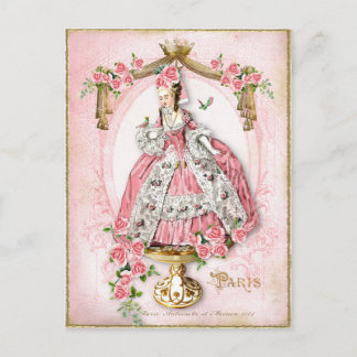 Carte Postale Marie Antoinette, Français, Paris, rose, rose, pou