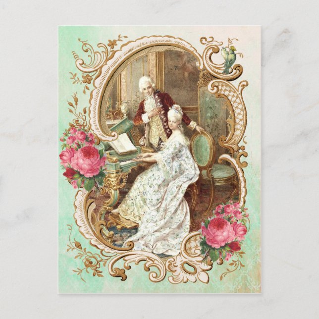 Carte Postale Marie Antoinette, Français, Paris, Vintage, rococo (Devant)