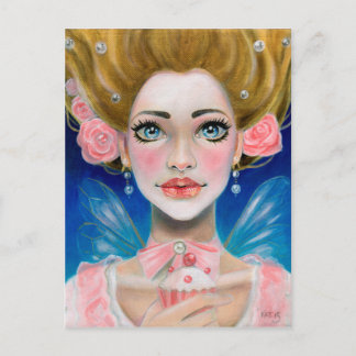 Carte Postale Marie Antoinette Gold Laissez-les manger du cupcak