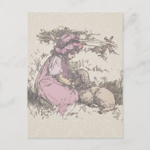 Carte Postale Marie avait un agneau Comptine