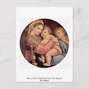 Carte Postale Marie, Christ Enfant Et Jean Baptiste Par Raffael