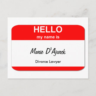 Carte Postale Marie D'Ajurck, avocate en divorce