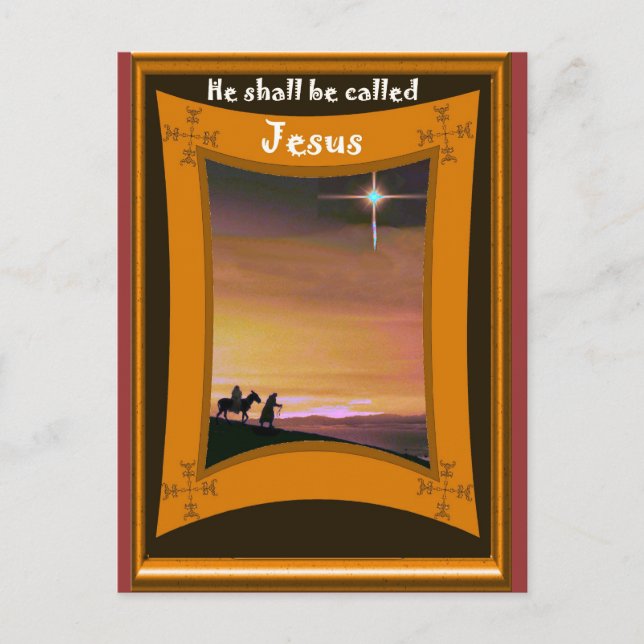 Carte Postale Marie et Joseph sur la route (Devant)