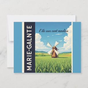 Carte Postale Marie-Galante Moulin Guadeloupe