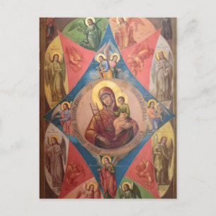 Carte Postale Marie, Jésus et les Anges
