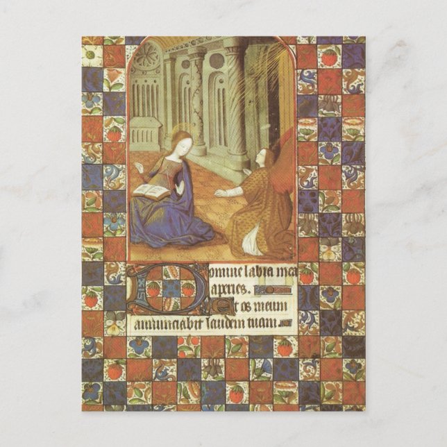 Carte Postale Marie visite sa cousine Elizabeth, médiévale (Devant)