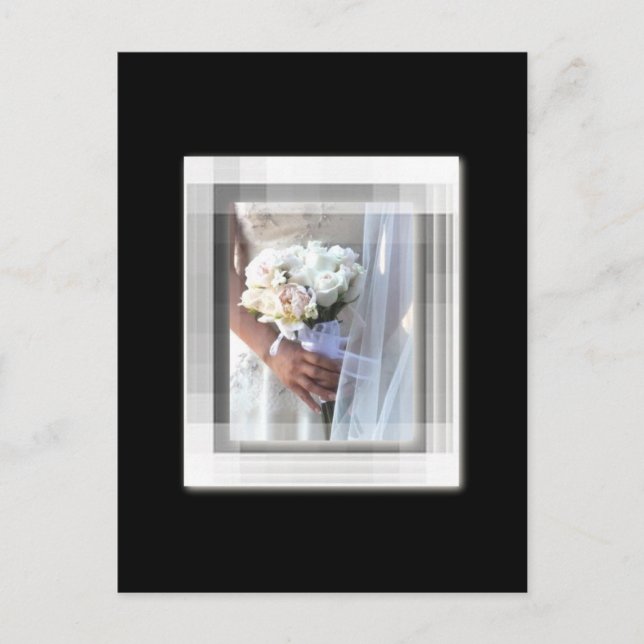 Carte Postale mariée à fleurs (Devant)