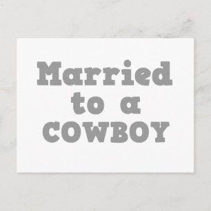 CARTE POSTALE MARIÉE À UN COW-BOY