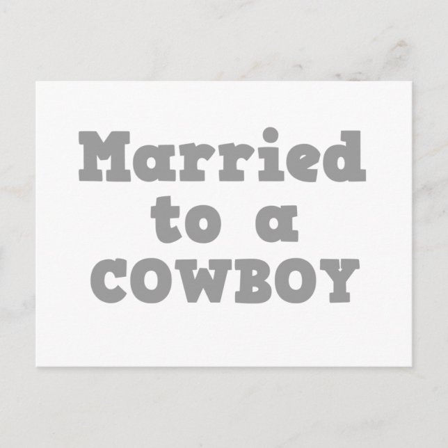CARTE POSTALE MARIÉE À UN COW-BOY (Devant)