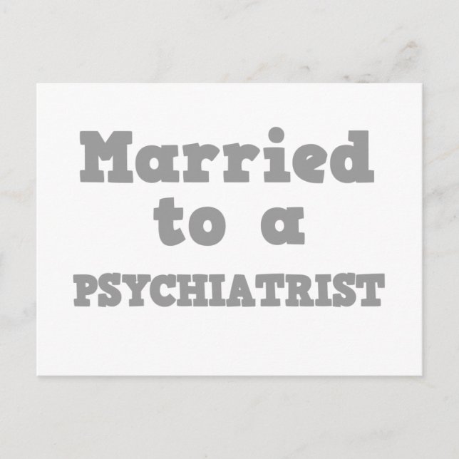 CARTE POSTALE MARIÉE À UN PSYCHIATRE (Devant)