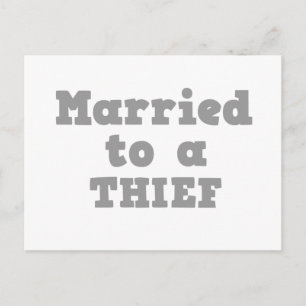 CARTE POSTALE MARIÉE À UN VOLEUR