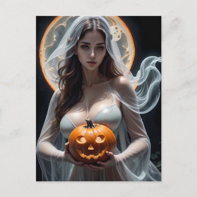 Carte Postale Mariée d'Halloween (Devant)