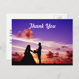 Carte Postale Mariée et chambre en Merci Sunset