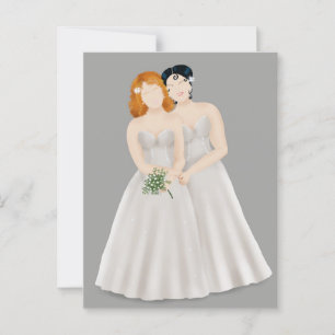 Carte Postale Mariée et mariée