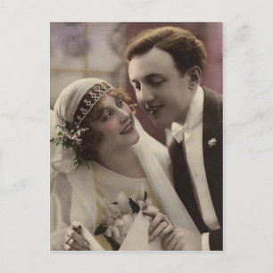 Carte Postale Mariée et salle