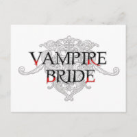 Carte postale Mariée Vampire