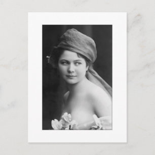 Carte Postale Mariée victorienne en noir et blanc