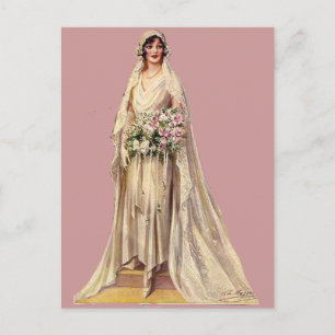 Carte Postale Mariée vintage