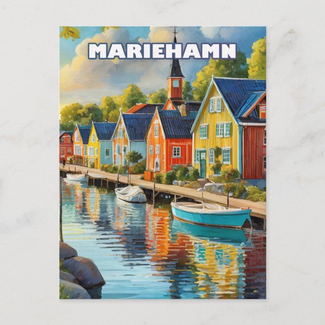 Carte Postale Mariehamn, joyau tranquille de l'archipel d'Åland (Devant)