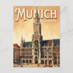 Carte Postale Marienplatz Munich Allemagne