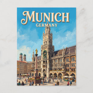 Carte Postale Marienplatz Munich Allemagne