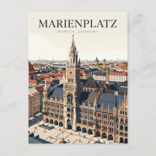 Carte Postale Marienplatz Munich Allemagne
