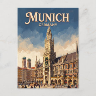 Carte Postale Marienplatz Munich Allemagne