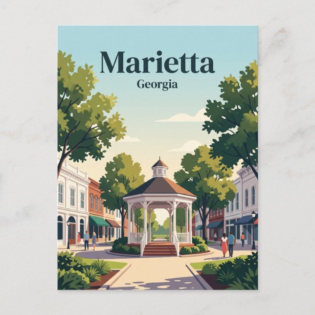 Carte Postale Marietta, Géorgie (Devant)