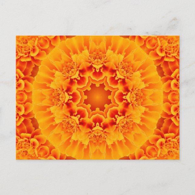 Carte Postale Marigold Mandala (Devant)