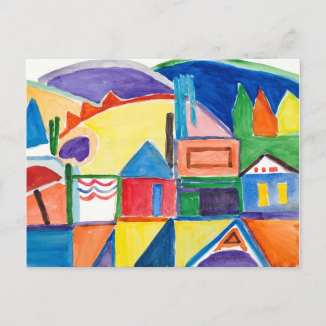 Carte postale Marilyn Holmes Fine Art "Main Street (Devant)