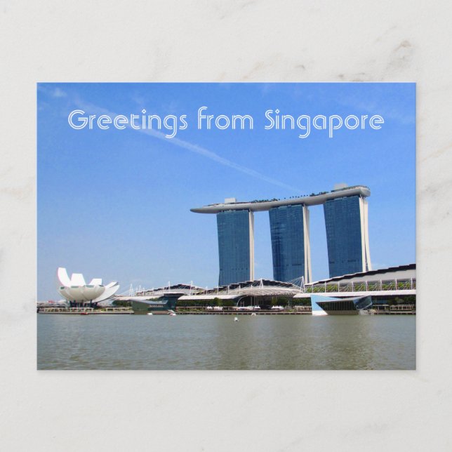 Carte Postale marina bay salutations (Devant)