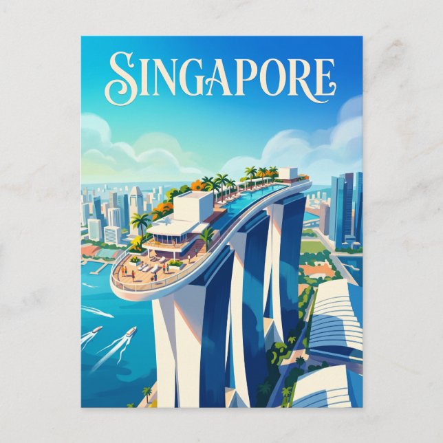 Carte Postale Marina Bay Sands SkyPark Singapour (Devant)