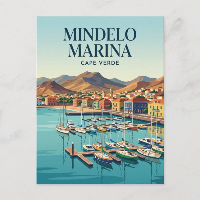 Carte Postale Marina de Mindelo Cap-Vert (Devant)