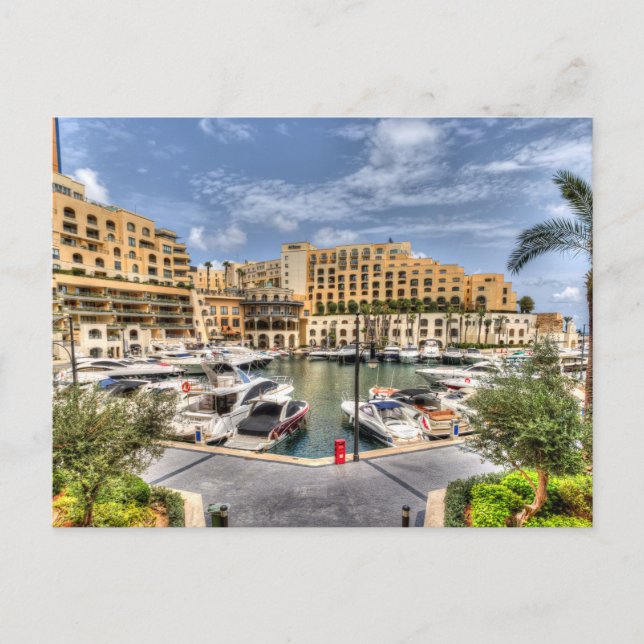 Carte Postale Marina de St Julians Portomaso (Devant)
