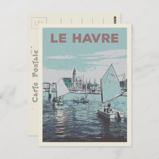 Carte Postale Marina du Havre illustration France