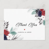 Marine Bleu Bourgogne gothique Floral Mariage Merc