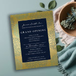 CARTE POSTALE MARINE BLUE OR DAHLIA FLORAL GRAND OUVERT INVITATI<br><div class="desc">Si vous avez besoin d'une personnalisation supplémentaire,  n'hésitez pas à m'envoyer un message sur yellowfebstudio@gmail.com .</div>