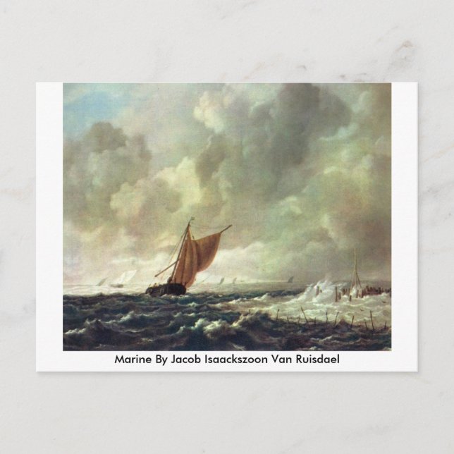 Carte Postale Marine Par Jacob Isaackszoon Van Ruisdael (Devant)