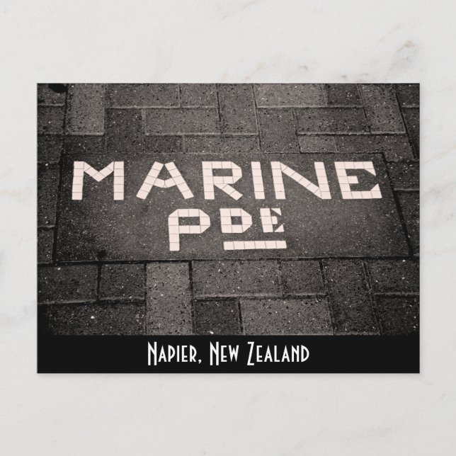 Carte Postale Marine Parade, Napier, Nouvelle-Zélande (Devant)